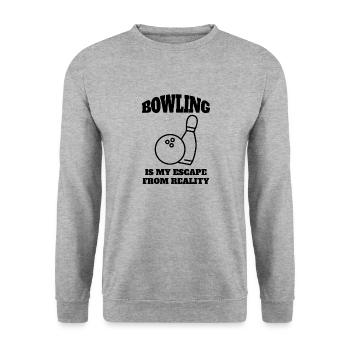 Bowling Cadeau Bowling Boule Bowling Cône Bowling - Sweat-shirt Unisexe - gris chiné - Devant - Alina (178cm) & Michal (187cm)