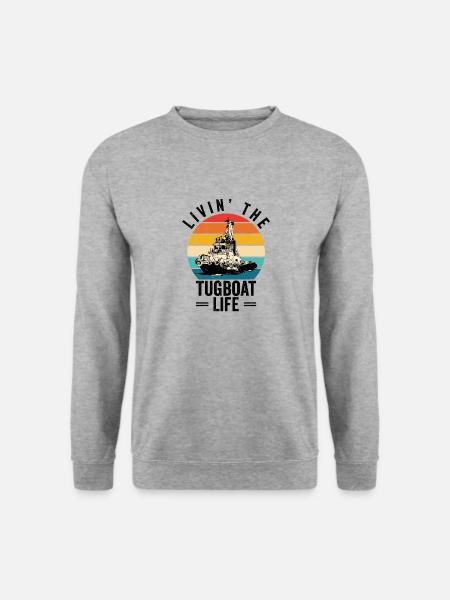 Remorqueur à voile Remorqueur Bateau de sauvetage Navire - Sweat-shirt Unisexe - gris chiné