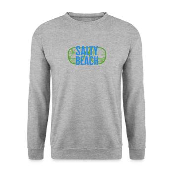 Chemise de lunettes de soleil Salty Beach, vacances en famille - Sweat-shirt Unisexe - gris chiné - Devant - Alina (178cm) & Michal (187cm)