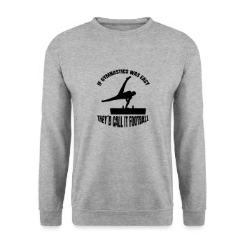 Gymnastique Plancher Gymnastique Turner Gymnastique Gymnastique Gymnastique Club - Sweat-shirt Unisexe - gris chiné - Devant - Alina (178cm) & Michal (187cm)