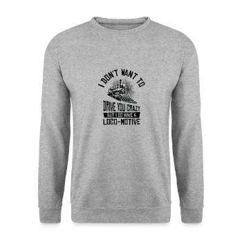 Triebfahrzeugführer Lokomotivführer - Unisex Pullover - Weißgrau meliert - Vorne - Alina (178cm) & Michal (187cm)