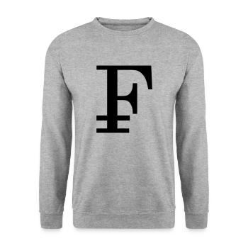 Franc suisse, stabilité et sécurité - Sweat-shirt Unisexe - gris chiné - Devant - Alina (178cm) & Michal (187cm)