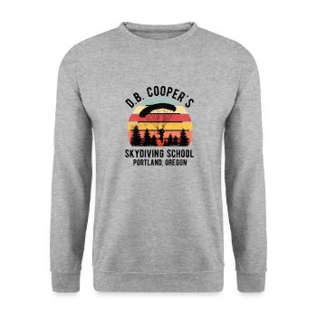 DB Coopers Skydiving School Portland Oregon - Unisex Sweatshirt - salt & pepper - Front - Alina (178cm) & Michal (187cm)