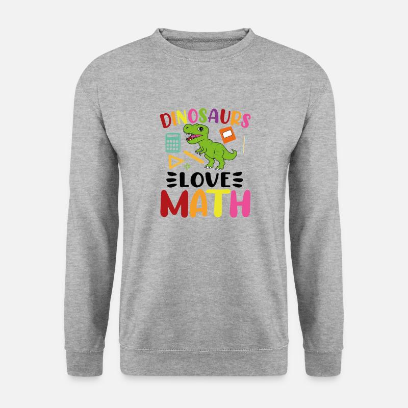 Dinosaurs love Math - Unisex Sweatshirt - salt & pepper