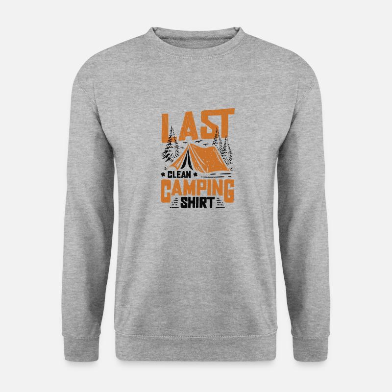 Funny Caper, last clean camping. - Unisex Sweatshirt - salt & pepper