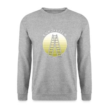 BÜROLEITER - Unisex Pullover - Weißgrau meliert - Vorne - Alina (178cm) & Michal (187cm)