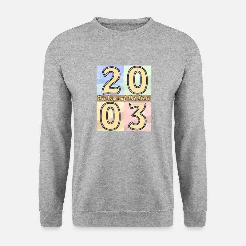 ANNÉE D’ANNIVERSAIRE 2003 - Sweat-shirt Unisexe - gris chiné