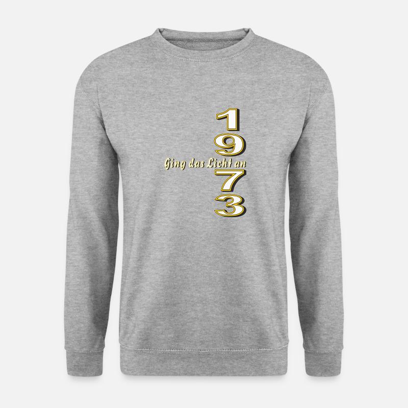 GEBURTSTAG JAHRESZAHL 1973 - Unisex Pullover - Weißgrau meliert