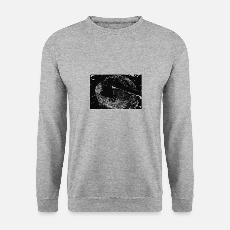 Axtwerfen - Unisex Pullover - Weißgrau meliert