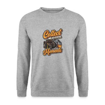 Collect Beautiful Moments Love Photography - Unisex Sweatshirt - salt & pepper - Front - Alina (178cm) & Michal (187cm)