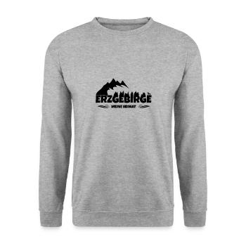 Erzgebirge ist meine Heimat - Unisex Pullover - Weißgrau meliert - Vorne - Alina (178cm) & Michal (187cm)