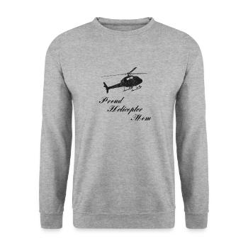 Helicopter Mom always take good care - Unisex Sweatshirt - salt & pepper - Front - Alina (178cm) & Michal (187cm)