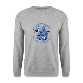 I'm Not Mean I'm Honest Straight Talker - Unisex Sweatshirt - salt & pepper - Front - Alina (178cm) & Michal (187cm)