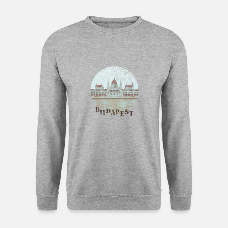 Budapester Stadtparlament - Unisex Pullover - Weißgrau meliert