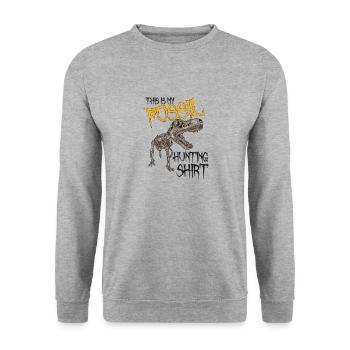 Fossil Hunter This Is My Fossil Hunting Shirt - Unisex Sweatshirt - salt & pepper - Front - Alina (178cm) & Michal (187cm)