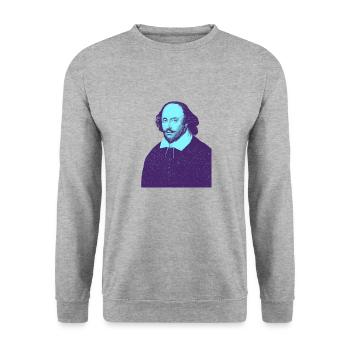 William Shakespeare - My Theatre - Unisex Sweatshirt - salt & pepper - Front - Alina (178cm) & Michal (187cm)