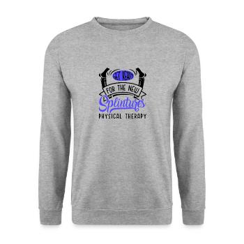 Physikalische Therapie Bereiten Sie sich auf die - Unisex Pullover - Weißgrau meliert - Vorne - Alina (178cm) & Michal (187cm)