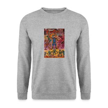 Looming threat ... - Unisex Sweatshirt - salt & pepper - Front - Alina (178cm) & Michal (187cm)