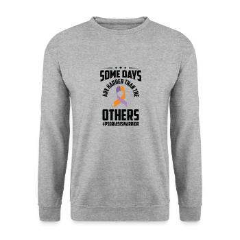 Guerriers du psoriasis Certains jours, c’est - Sweat-shirt Unisexe - gris chiné - Devant - Alina (178cm) & Michal (187cm)