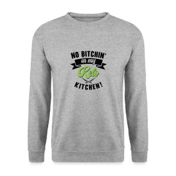 Keto-Diät Ernährungsberaterin Küche - Unisex Pullover - Weißgrau meliert - Vorne - Alina (178cm) & Michal (187cm)