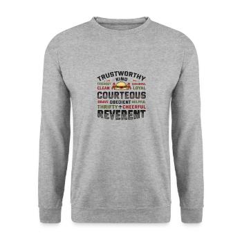 Scout Character Traits Scouting - Unisex Sweatshirt - salt & pepper - Front - Alina (178cm) & Michal (187cm)