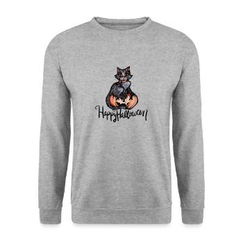 Joyeux halloween - Sweat-shirt Unisexe - gris chiné - Devant - Alina (178cm) & Michal (187cm)