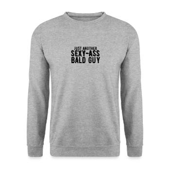 Nur ein weiterer sexy Humor Glatzkopf Kerl Spaß Glatze - Unisex Pullover - Weißgrau meliert - Vorne - Alina (178cm) & Michal (187cm)