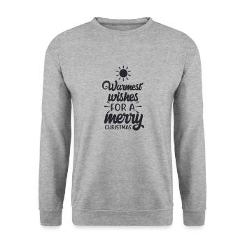 Vœux les plus chaleureux pour un joyeux Noël - Sweat-shirt Unisexe - gris chiné - Devant - Alina (178cm) & Michal (187cm)
