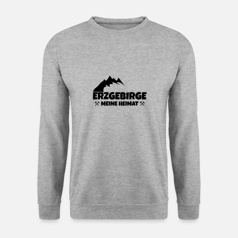 Bergbau im Erzgebirge - Unisex Pullover - Weißgrau meliert