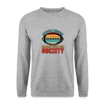 Fantasy Football Official Member Vintage Sports - Unisex Sweatshirt - salt & pepper - Front - Alina (178cm) & Michal (187cm)