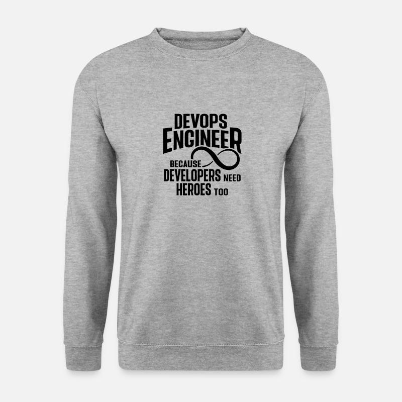 Ingénieur Devops développeur Sys-Admin - Sweat-shirt Unisexe - gris chiné