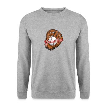 Grand-père de baseball pour le grand-père de baseball softball - Sweat-shirt Unisexe - gris chiné - Devant - Alina (178cm) & Michal (187cm)