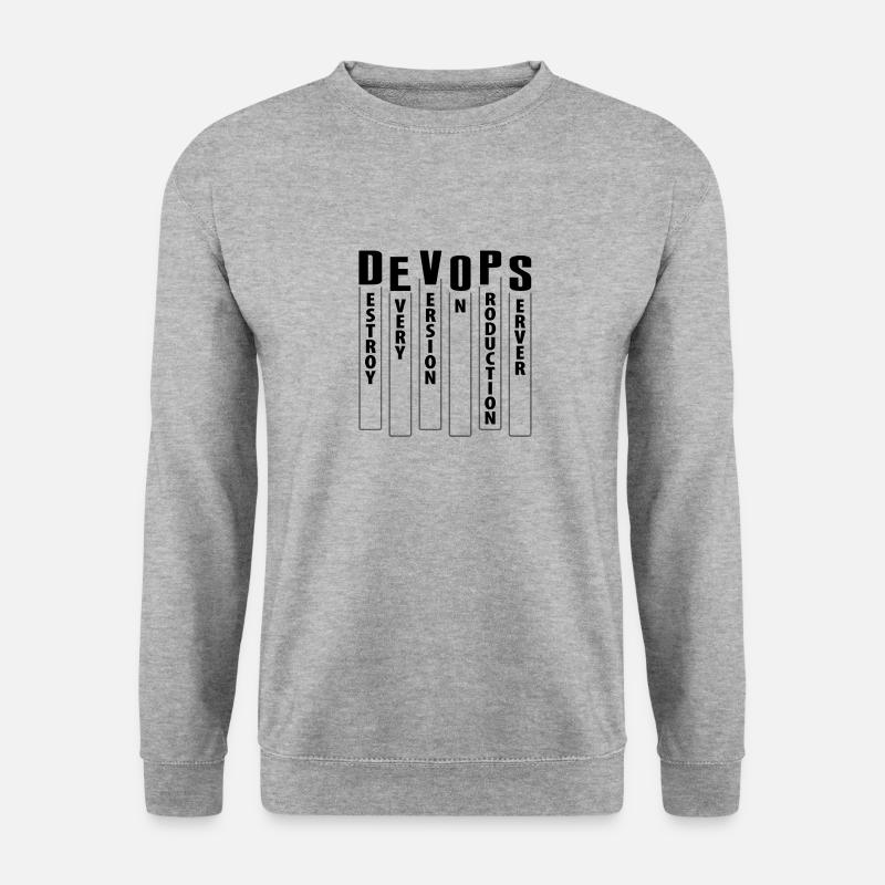 Devops Sys-Admin Entwickler - Unisex Pullover - Weißgrau meliert