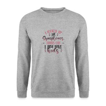 J’ai cherché les symptômes. - Sweat-shirt Unisexe - gris chiné - Devant - Alina (178cm) & Michal (187cm)