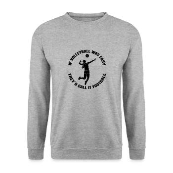Volleyball Gift Beach Volleyball Volleyball Player - Unisex Sweatshirt - salt & pepper - Front - Alina (178cm) & Michal (187cm)