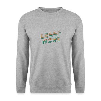 Less is more economical - Unisex Sweatshirt - salt & pepper - Front - Alina (178cm) & Michal (187cm)