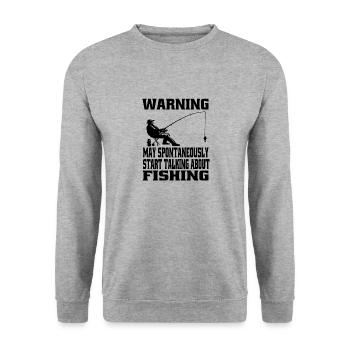 Pêche Pêche Hameçons Pêche Pêche - Sweat-shirt Unisexe - gris chiné - Devant - Alina (178cm) & Michal (187cm)