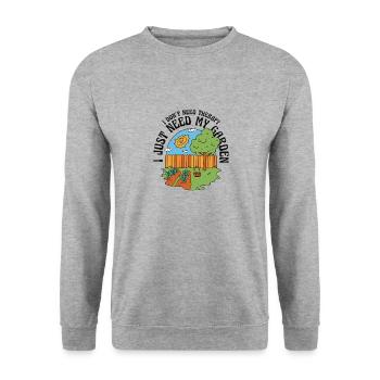 Gärtner Hobbygärtner Garten Obstgarten Geschenk - Unisex Pullover - Weißgrau meliert - Vorne - Alina (178cm) & Michal (187cm)