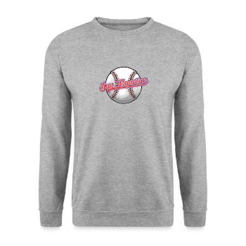 Vintage San Francisco Baseball Distressed Funny - Unisex Sweatshirt - salt & pepper - Front - Alina (178cm) & Michal (187cm)