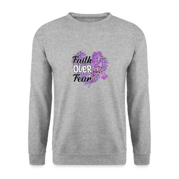 Alzheimer Krankheit Gehirn Vergessen Vergesslich - Unisex Pullover - Weißgrau meliert - Vorne - Alina (178cm) & Michal (187cm)