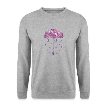 Alzheimer's Disease Brain Forgotten Forgetful - Unisex Sweatshirt - salt & pepper - Front - Alina (178cm) & Michal (187cm)