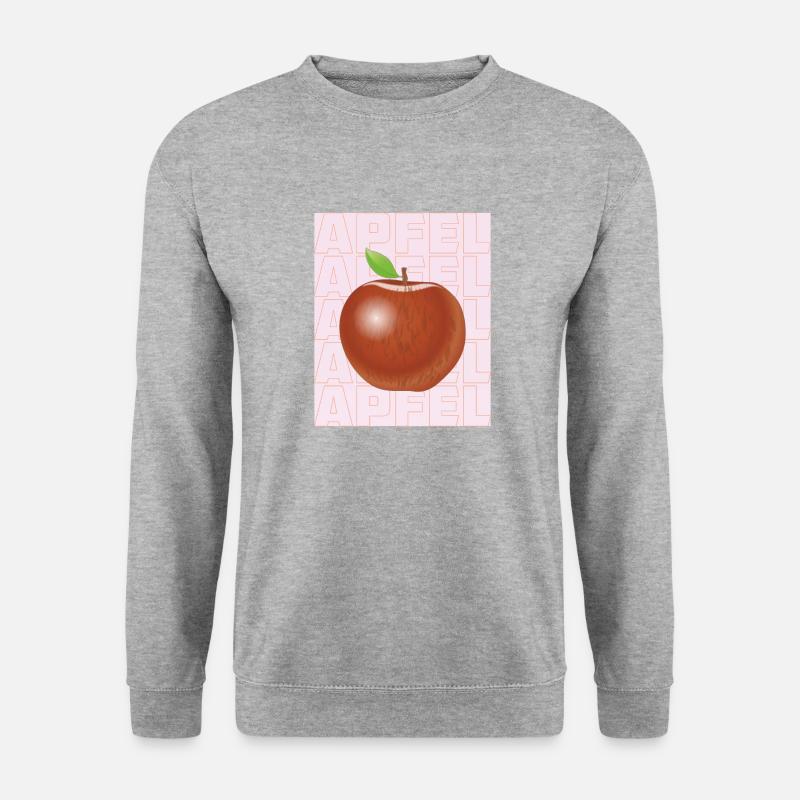 APFEL - Unisex Pullover - Weißgrau meliert