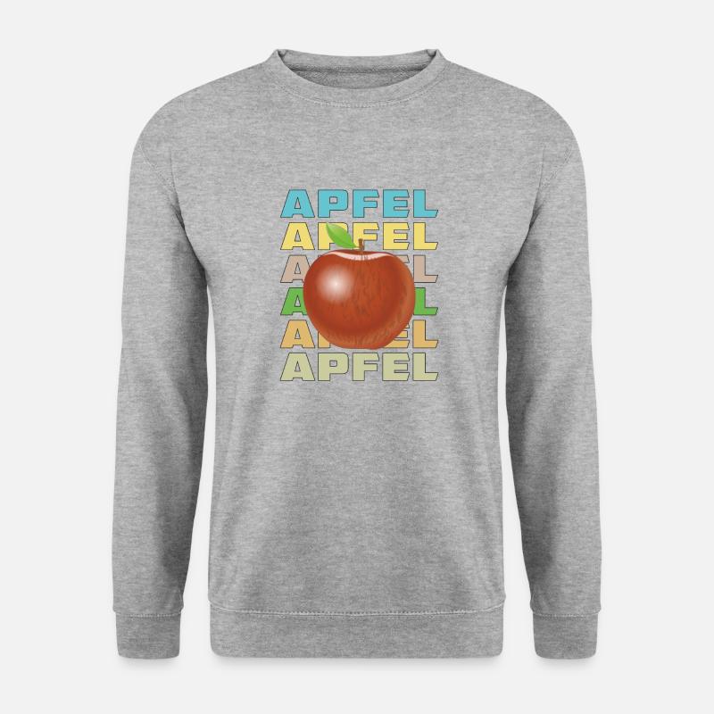 APFEL - Unisex Pullover - Weißgrau meliert