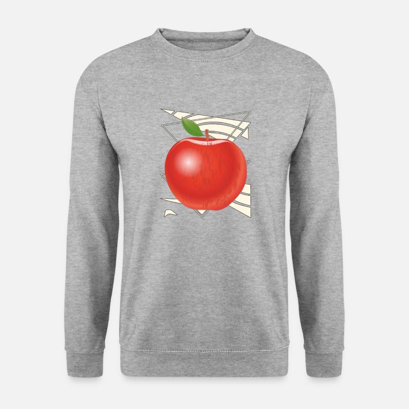 APFEL - Unisex Pullover - Weißgrau meliert