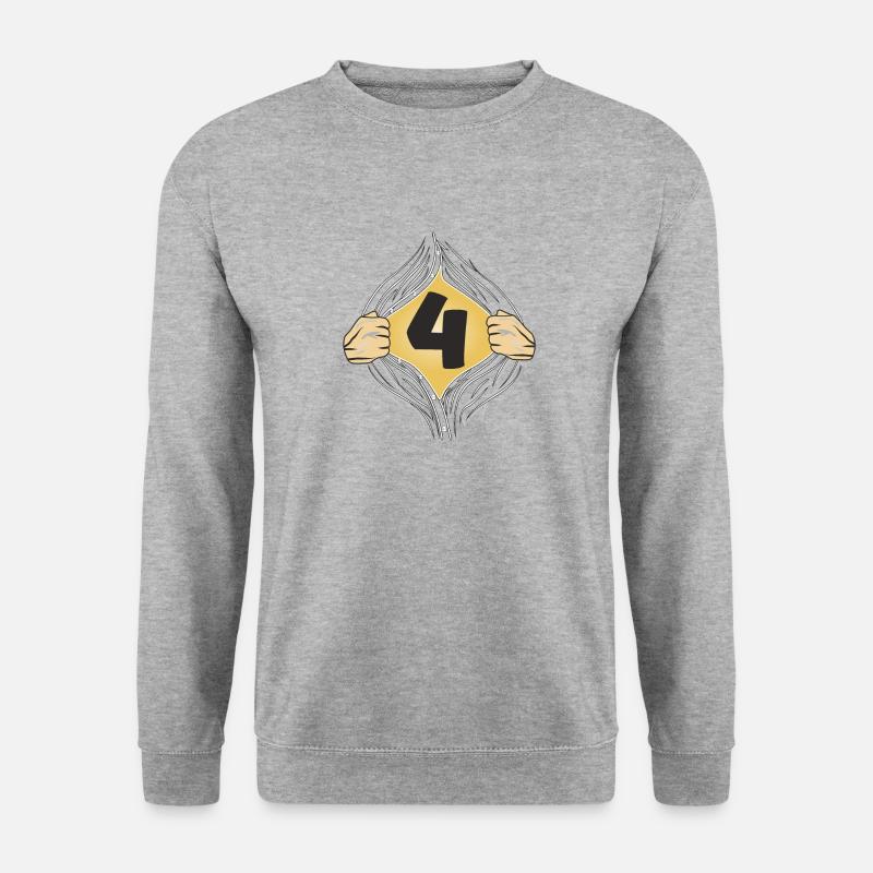 4 HEMD AUFZIEHEN - Unisex Pullover - Weißgrau meliert