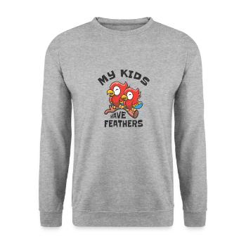 Ara Haustier Papagei Besitzer Zoo Tier Kinder - Unisex Pullover - Weißgrau meliert - Vorne - Alina (178cm) & Michal (187cm)