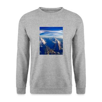 great ART on great PEOPLE - Unisex Pullover - Weißgrau meliert - Vorne - Alina (178cm) & Michal (187cm)