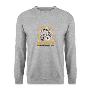 Bumblebees are my spirit animal Bumblebee - Unisex Sweatshirt - salt & pepper - Front - Alina (178cm) & Michal (187cm)
