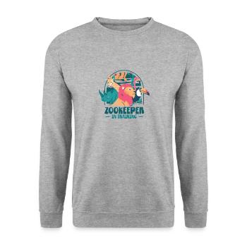 Formation de gardien de zoo Animaux de zoo Faune Soins aux animaux - Sweat-shirt Unisexe - gris chiné - Devant - Alina (178cm) & Michal (187cm)