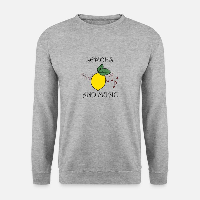 Ironisches Zitat Musiker Music Notes Lemons - Unisex Pullover - Weißgrau meliert